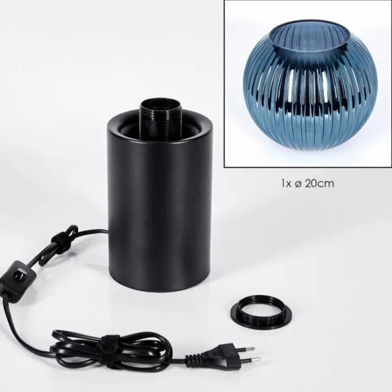 Koyoto Boule lumineuse, Lampe de bureau, Lampe à poser 20 cm Bleu, 1 lumière