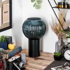 Koyoto Boule lumineuse, Lampe de bureau, Lampe à poser 20 cm Bleu, 1 lumière