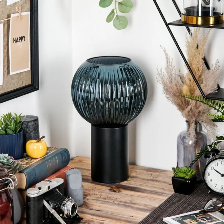 Koyoto Boule lumineuse, Lampe de bureau, Lampe à poser 20 cm Bleu, 1 lumière