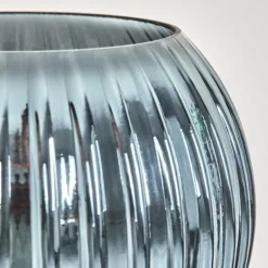 Koyoto Boule lumineuse, Lampadaire Bleu, Vert, Cuivré, 3 lumières