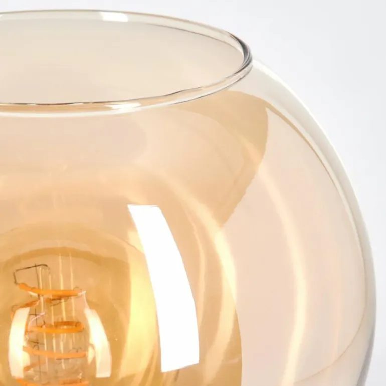 Koyoto Boule lumineuse, Lampe de bureau, Lampe à poser 20 cm Ambre, 1 lumière