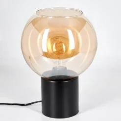 Koyoto Boule lumineuse, Lampe de bureau, Lampe à poser 20 cm Ambre, 1 lumière