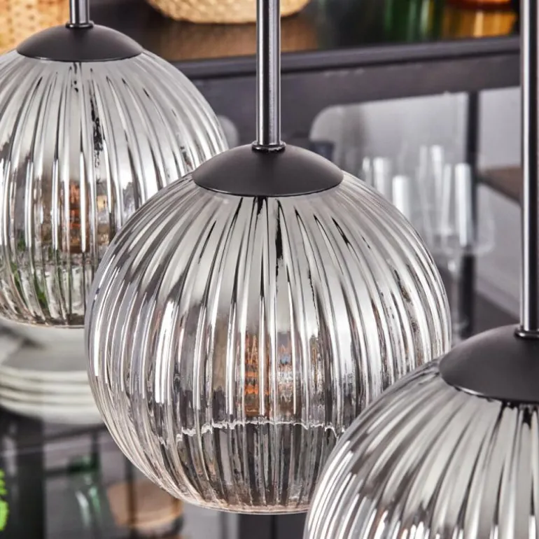 Koyoto Boule lumineuse, Suspension Noir, 5 lumières