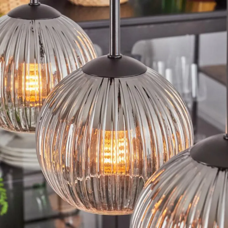 Koyoto Boule lumineuse, Suspension Noir, 5 lumières