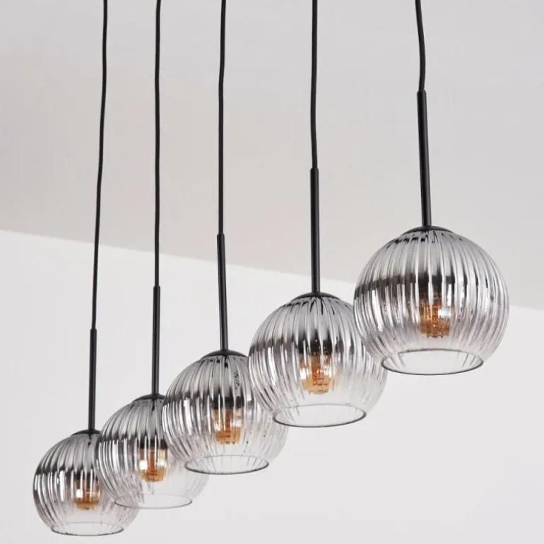 Koyoto Boule lumineuse, Suspension Noir, 5 lumières
