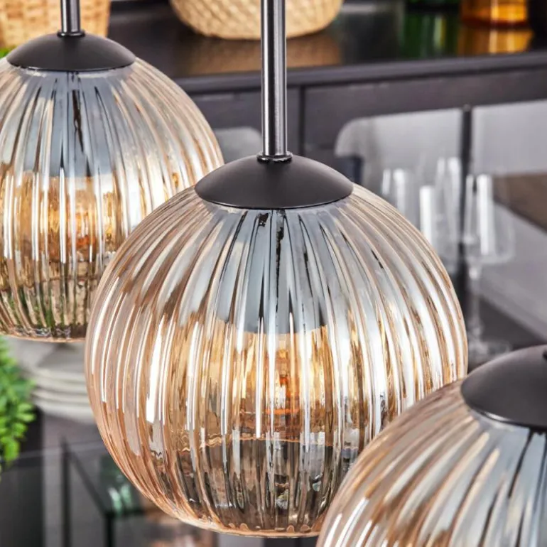 Koyoto Boule lumineuse, Suspension Noir, 5 lumières