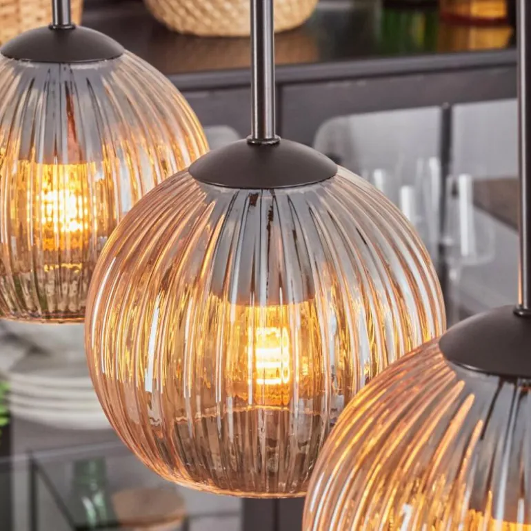 Koyoto Boule lumineuse, Suspension Noir, 5 lumières