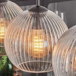 Koyoto Boule lumineuse, Suspension Noir, 5 lumières