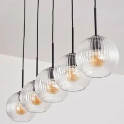 Koyoto Boule lumineuse, Suspension Noir, 5 lumières