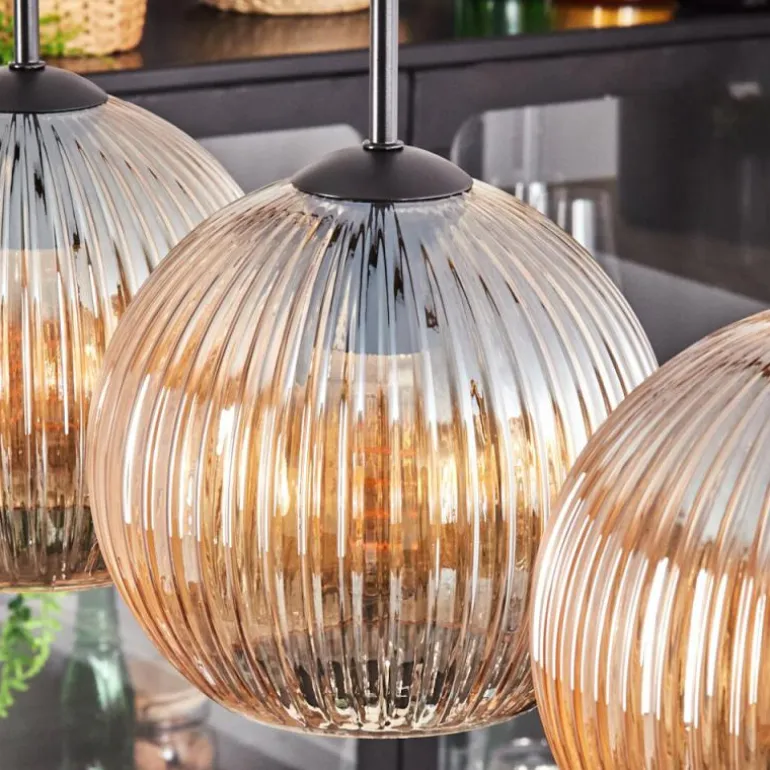 Koyoto Boule lumineuse, Suspension Noir, 5 lumières