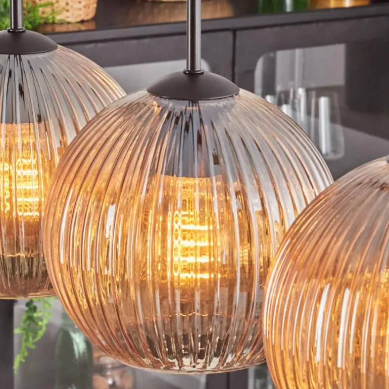 Koyoto Boule lumineuse, Suspension Noir, 5 lumières
