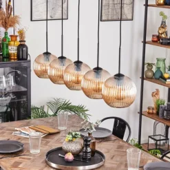 Koyoto Boule lumineuse, Suspension Noir, 5 lumières