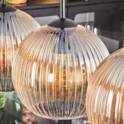 Koyoto Boule lumineuse, Suspension Noir, 5 lumières