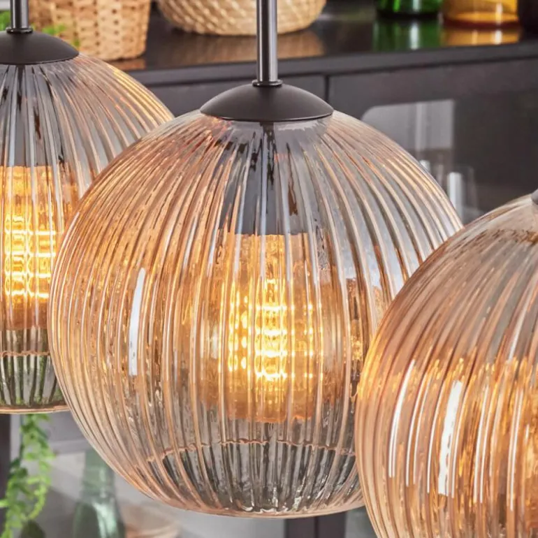 Koyoto Boule lumineuse, Suspension Noir, 5 lumières