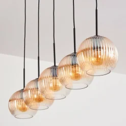 Koyoto Boule lumineuse, Suspension Noir, 5 lumières