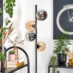 Koyoto Lampadaire 31 cm Ambre, Fumé, 4 lumières