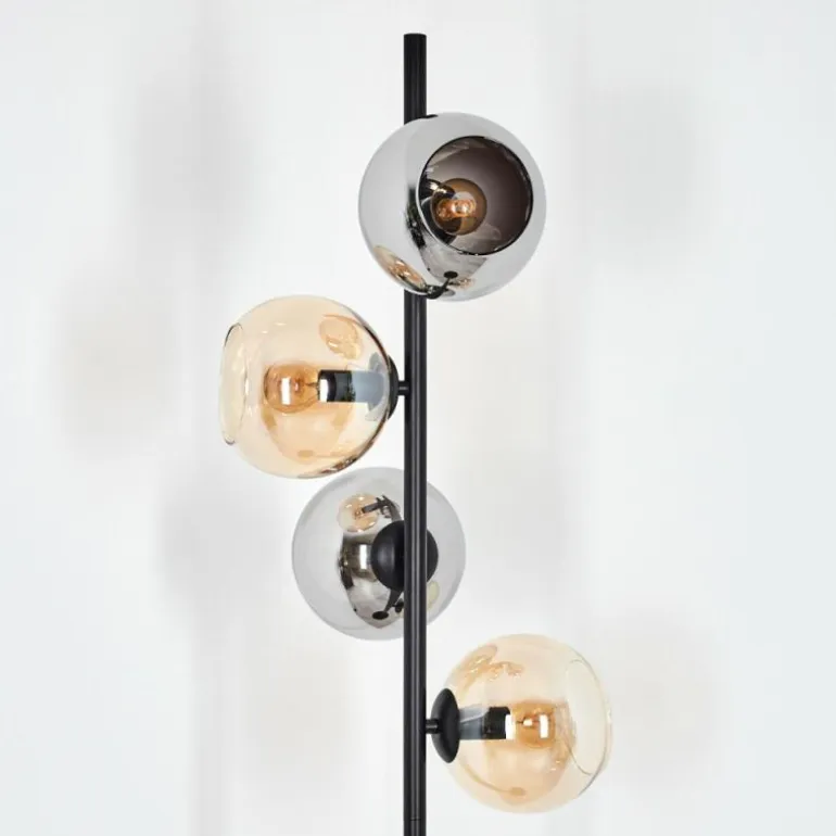 Koyoto Lampadaire 31 cm Ambre, Fumé, 4 lumières