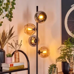 Koyoto Lampadaire 31 cm Ambre, Fumé, 4 lumières