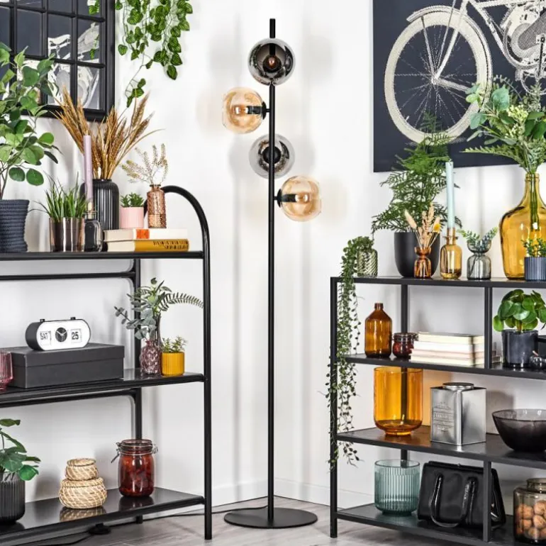 Koyoto Lampadaire 31 cm Ambre, Fumé, 4 lumières
