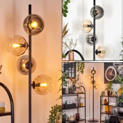 Koyoto Lampadaire 31 cm Ambre, Clair, Fumé, 4 lumières