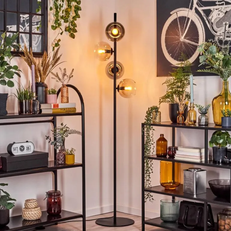 Koyoto Lampadaire 31 cm Ambre, Clair, Fumé, 4 lumières