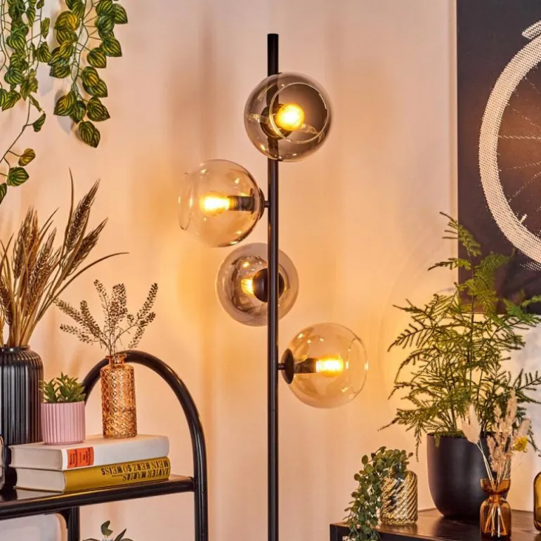 Koyoto Lampadaire 31 cm Ambre, Clair, Fumé, 4 lumières