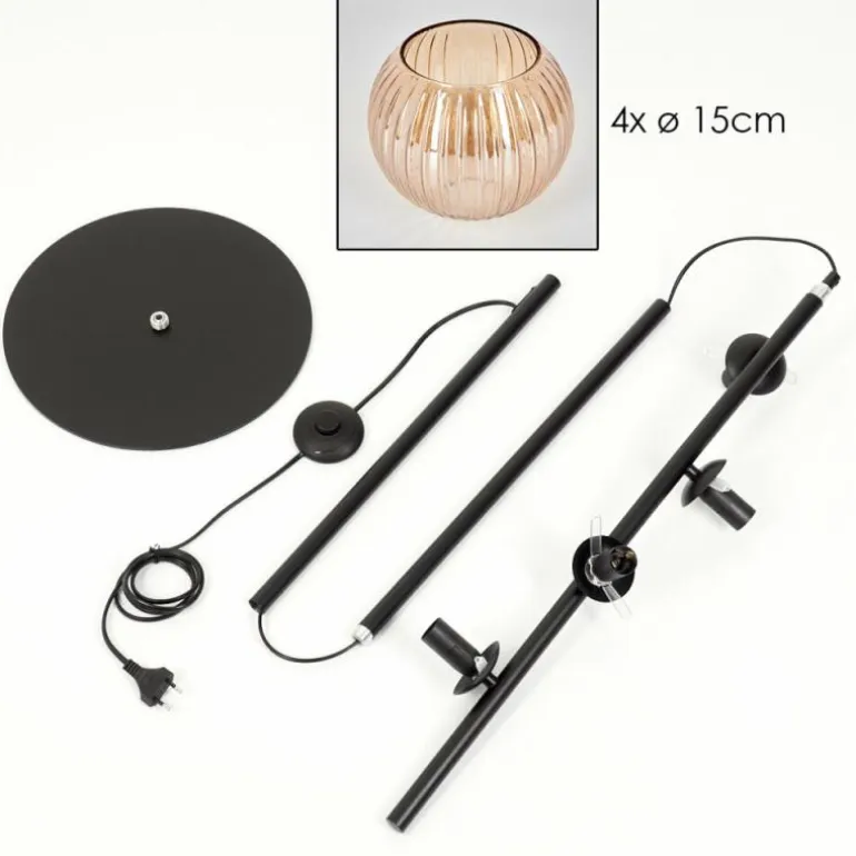 Koyoto Lampadaire 31 cm Ambre, 4 lumières