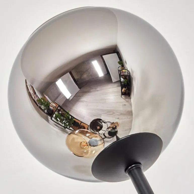 Koyoto Lampadaire 30 cm Ambre, Chrome, Fumé, 4 lumières