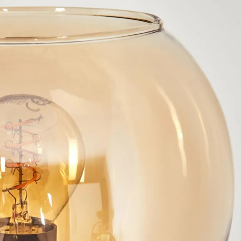 Koyoto Lampadaire 30 cm Ambre, Chrome, Fumé, 4 lumières