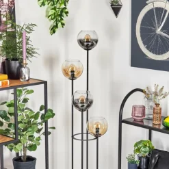 Koyoto Lampadaire 30 cm Ambre, Clair, Fumé, 4 lumières