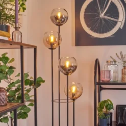 Koyoto Lampadaire 30 cm Ambre, Clair, Fumé, 4 lumières