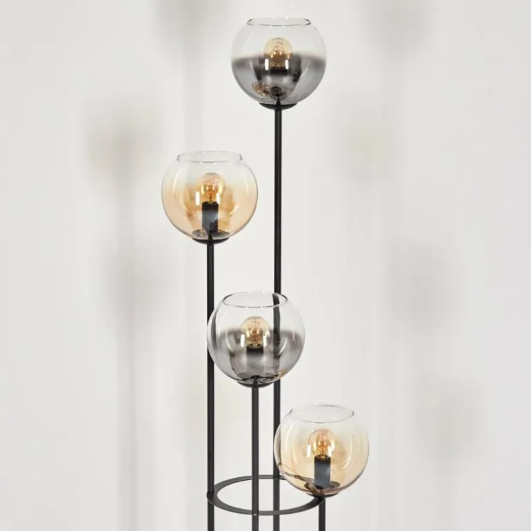 Koyoto Lampadaire 30 cm Ambre, Clair, Fumé, 4 lumières