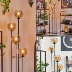 Koyoto Lampadaire 30 cm Ambre, 4 lumières