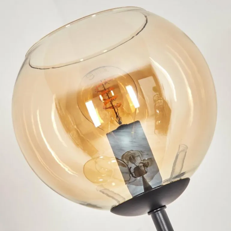 Koyoto Lampadaire 30 cm Ambre, Chrome, Fumé, 4 lumières