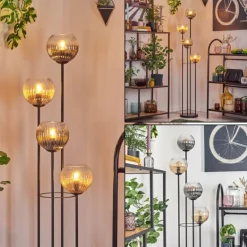 Koyoto Lampadaire 30 cm Ambre, Clair, Fumé, 4 lumières