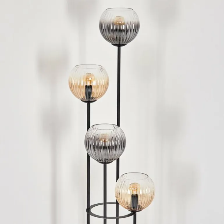 Koyoto Lampadaire 30 cm Ambre, Clair, Fumé, 4 lumières