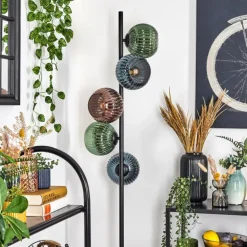 Koyoto Lampadaire 33 cm Bleu, Vert, Cuivré, 5 lumières