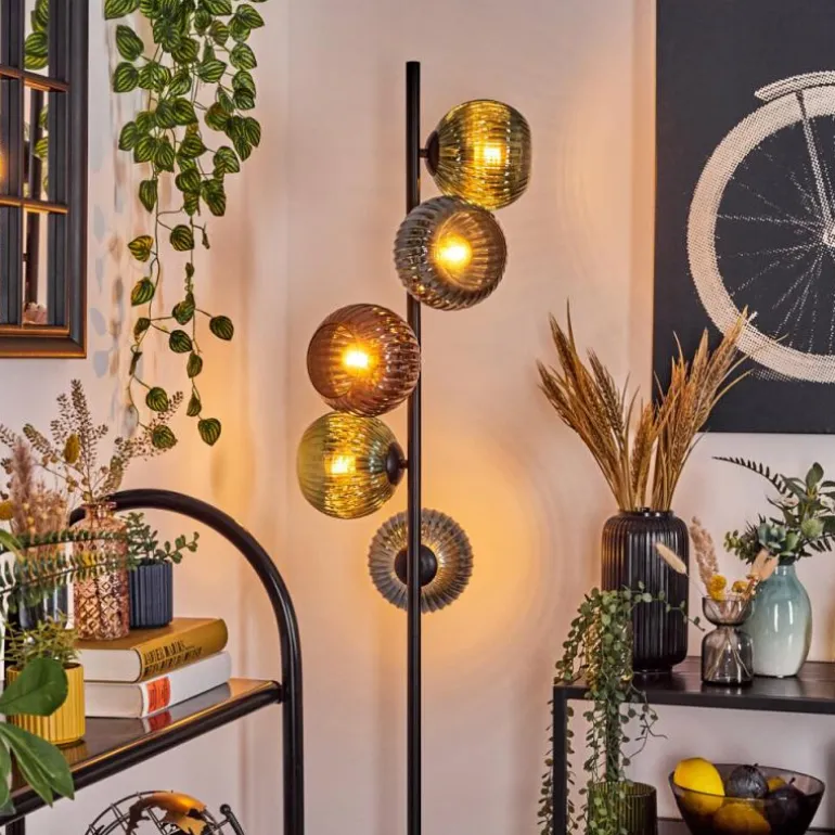 Koyoto Lampadaire 33 cm Bleu, Vert, Cuivré, 5 lumières