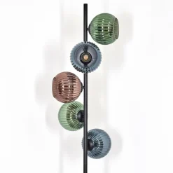 Koyoto Lampadaire 33 cm Bleu, Vert, Cuivré, 5 lumières