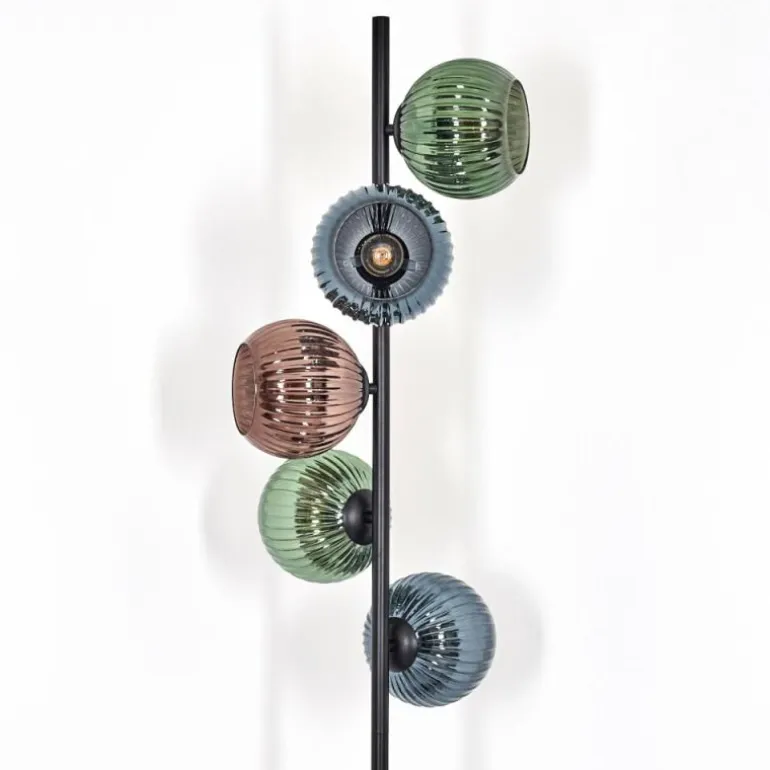 Koyoto Lampadaire 33 cm Bleu, Vert, Cuivré, 5 lumières