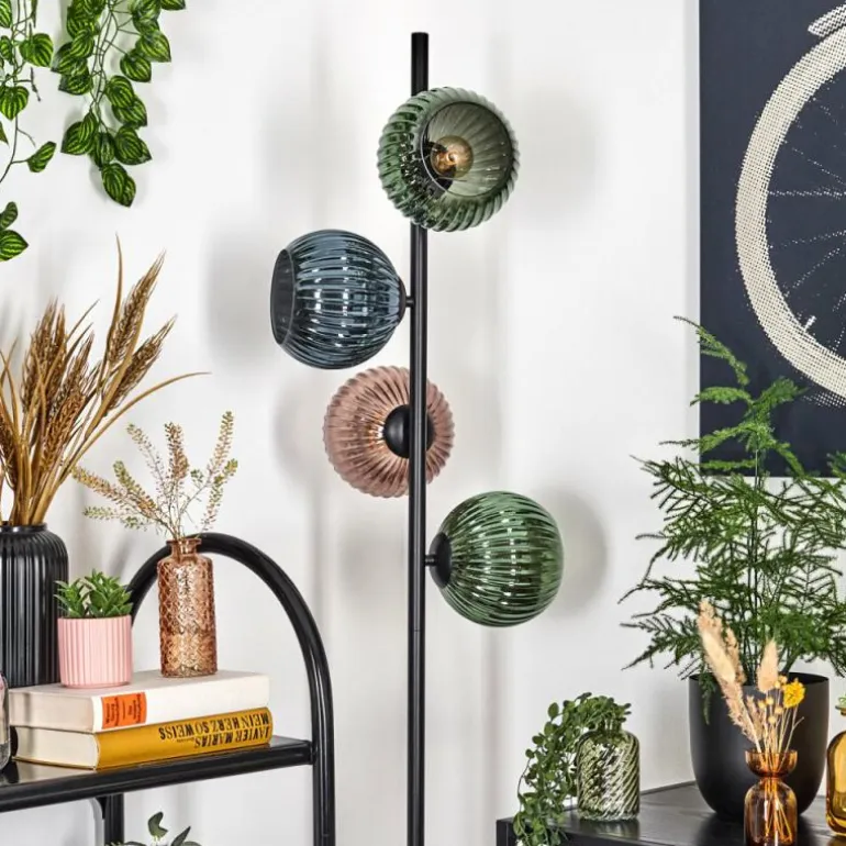 Koyoto Lampadaire 31 cm Bleu, Vert, Cuivré, 4 lumières