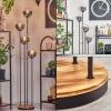 Koyoto Lampadaire 25 cm Bois clair, Noir, 4 lumières