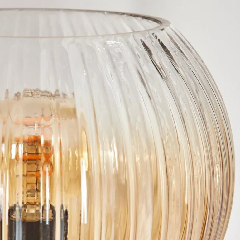 Koyoto Lampadaire 30 cm Bois clair, Noir, 4 lumières