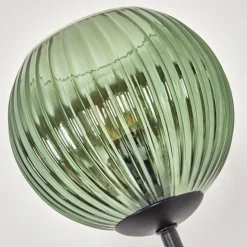 Koyoto Lampadaire 30 cm Bois foncé, Noir, 3 lumières