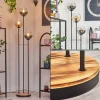 Koyoto Lampadaire 30 cm Bois clair, Noir, 3 lumières
