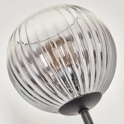 Koyoto Lampadaire 30 cm Bois clair, Noir, 3 lumières