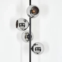 Koyoto Lampadaire 31 cm Chrome, Fumé, 4 lumières