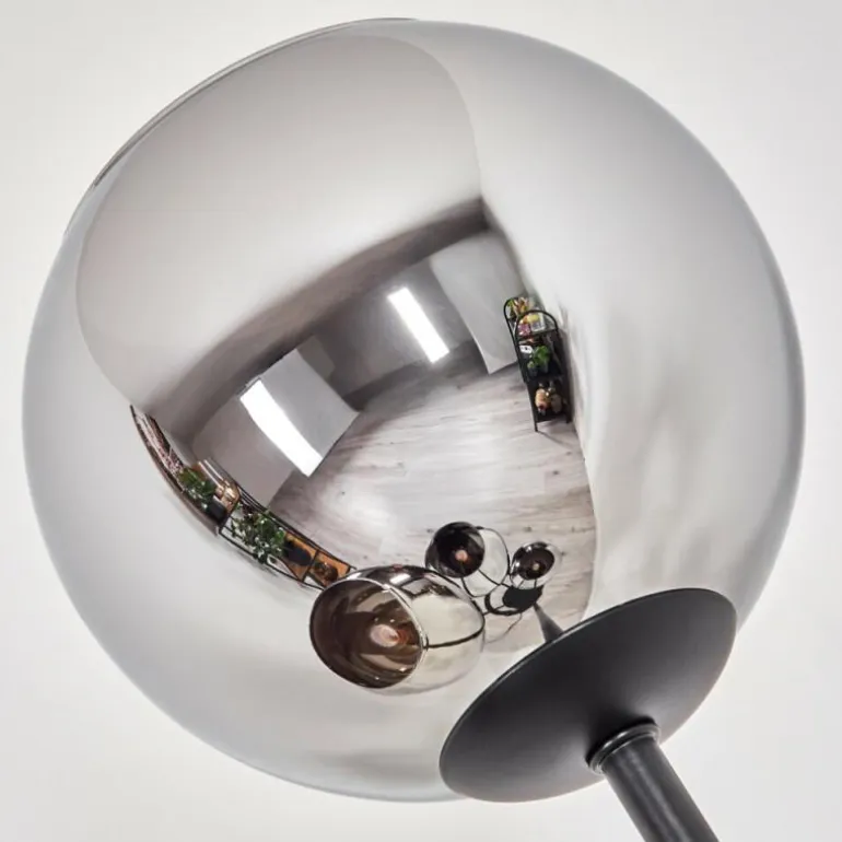 Koyoto Lampadaire 30 cm Chrome, Fumé, 4 lumières
