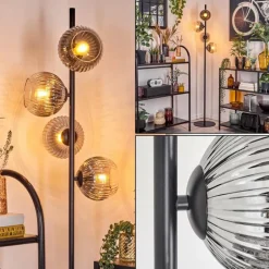 Koyoto Lampadaire 31 cm Clair, Fumé, 4 lumières