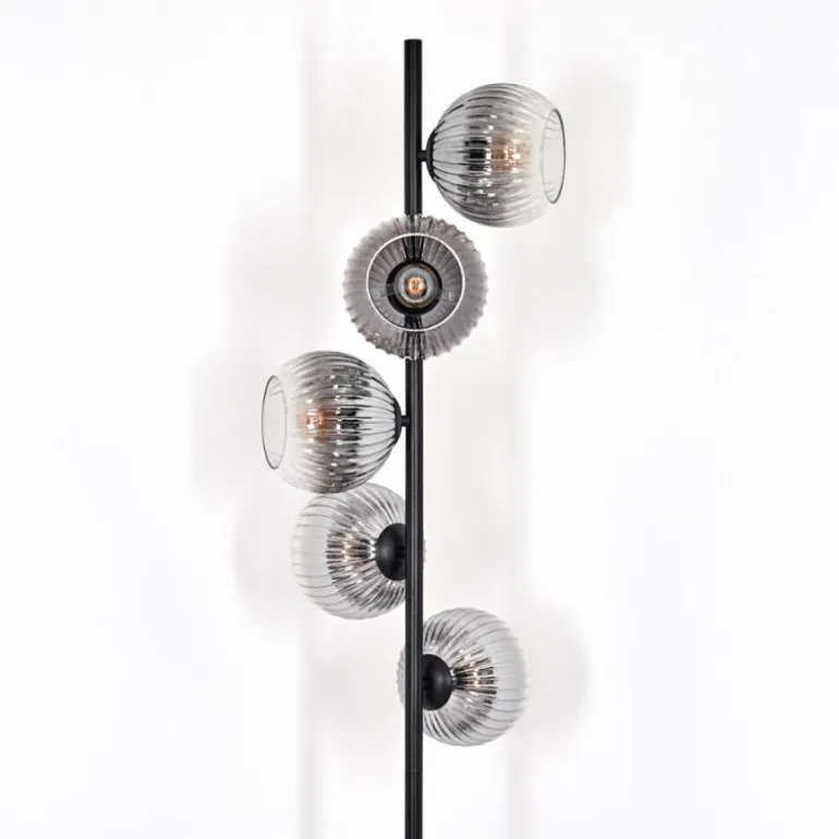 Koyoto Lampadaire 33 cm Clair, Fumé, 5 lumières